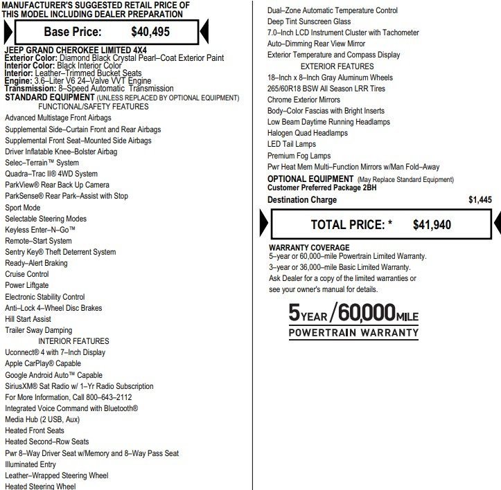 Used 2018 Jeep Grand Cherokee Limited image 2