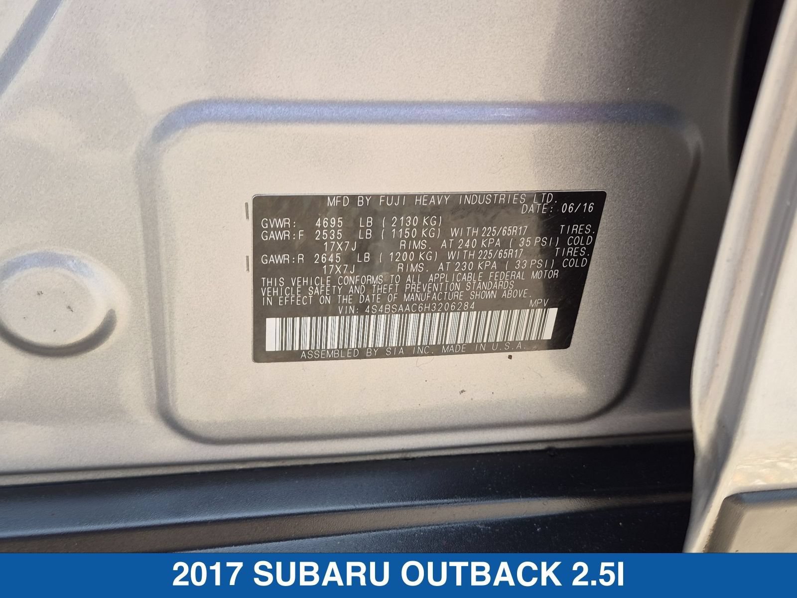 Used 2017 Subaru Outback 2.5i AWD/4WD image 26
