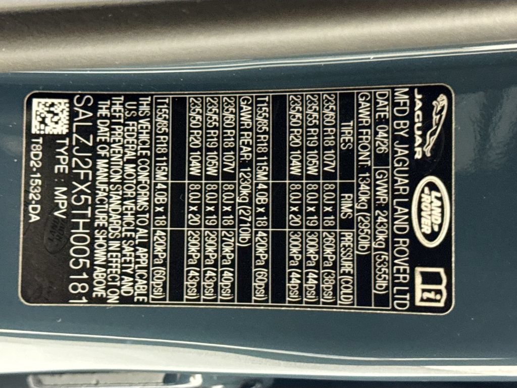 New 2026 Land Rover Range Rover Evoque S AWD/4WD image 33