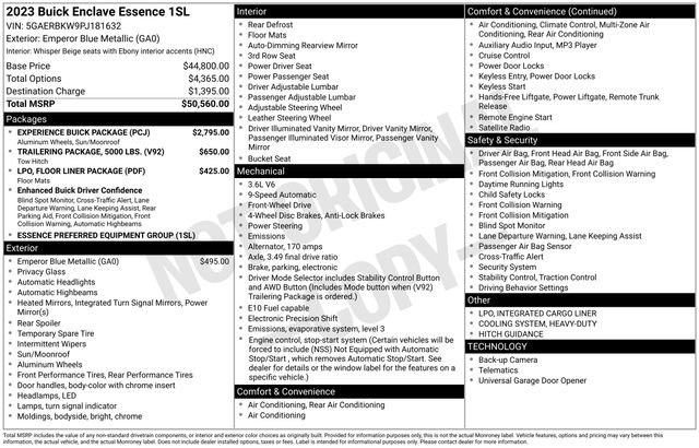 Certified 2023 Buick Enclave Essence w/ Experience Buick Package FWD image 28