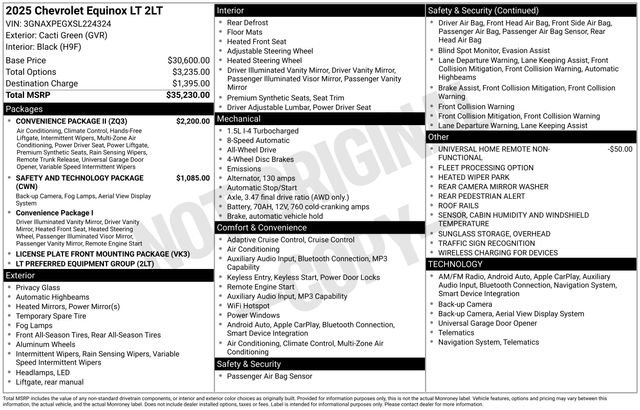 Used 2025 Chevrolet Equinox LT w/ Convenience Package II AWD/4WD image 5
