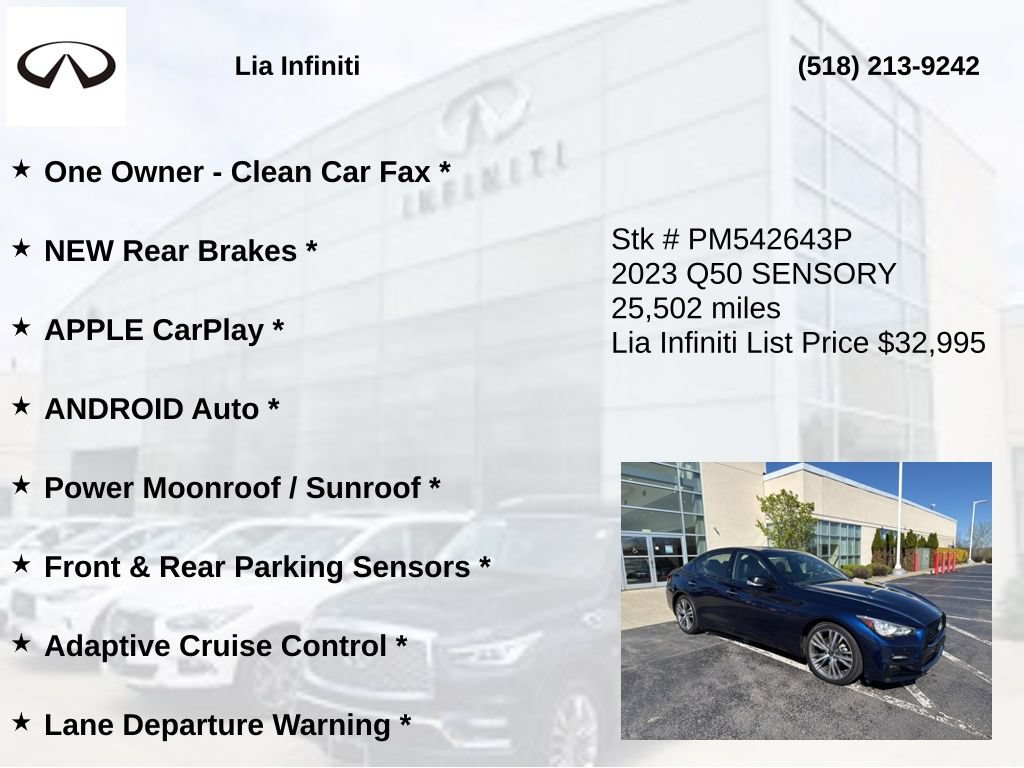 Certified 2023 INFINITI Q50 Sensory AWD/4WD image 10
