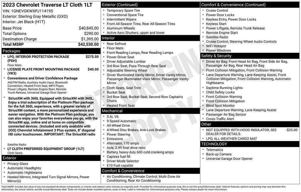 Used 2023 Chevrolet Traverse LT image 42