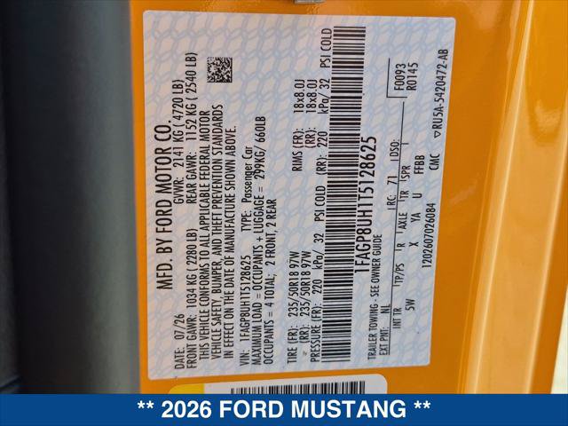 New 2026 Ford Mustang Premium RWD image 22