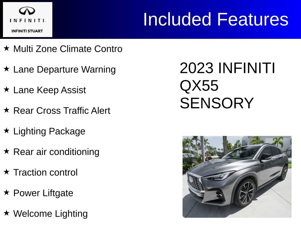 Used 2023 INFINITI QX55 Sensory w/ Lighting Package AWD/4WD image 3