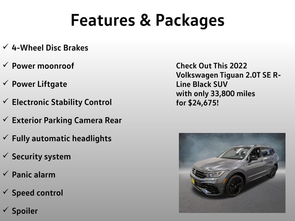 Used 2022 Volkswagen Tiguan SE R-Line AWD/4WD image 16