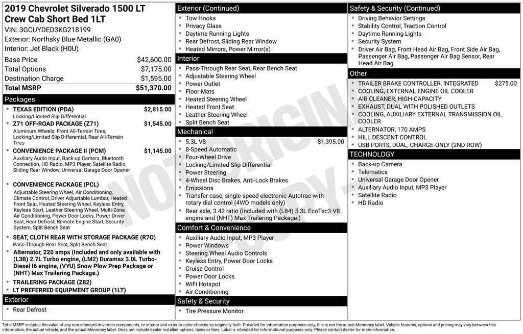 Used 2019 Chevrolet Silverado 1500 LT w/ Texas Edition image 5