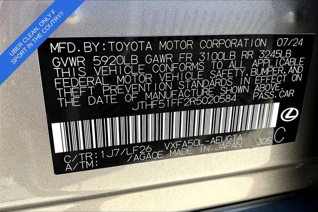 Used 2024 Lexus LS 500 F Sport w/ Dynamic Handling Package RWD image 43