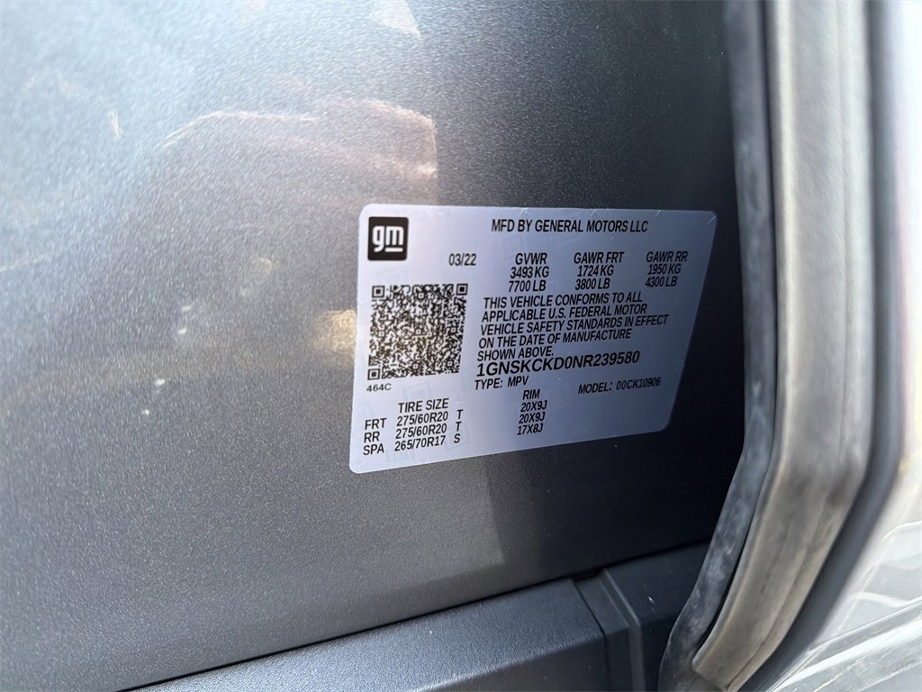 Certified 2022 Chevrolet Suburban LT w/ Luxury Package image 25