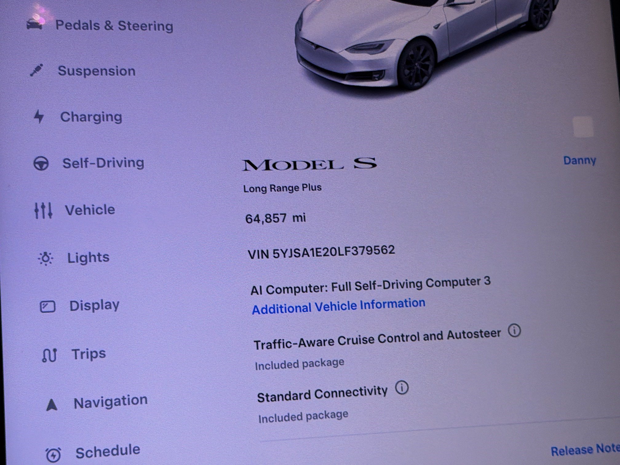 Used 2020 Tesla Model S Long Range Plus AWD/4WD image 8