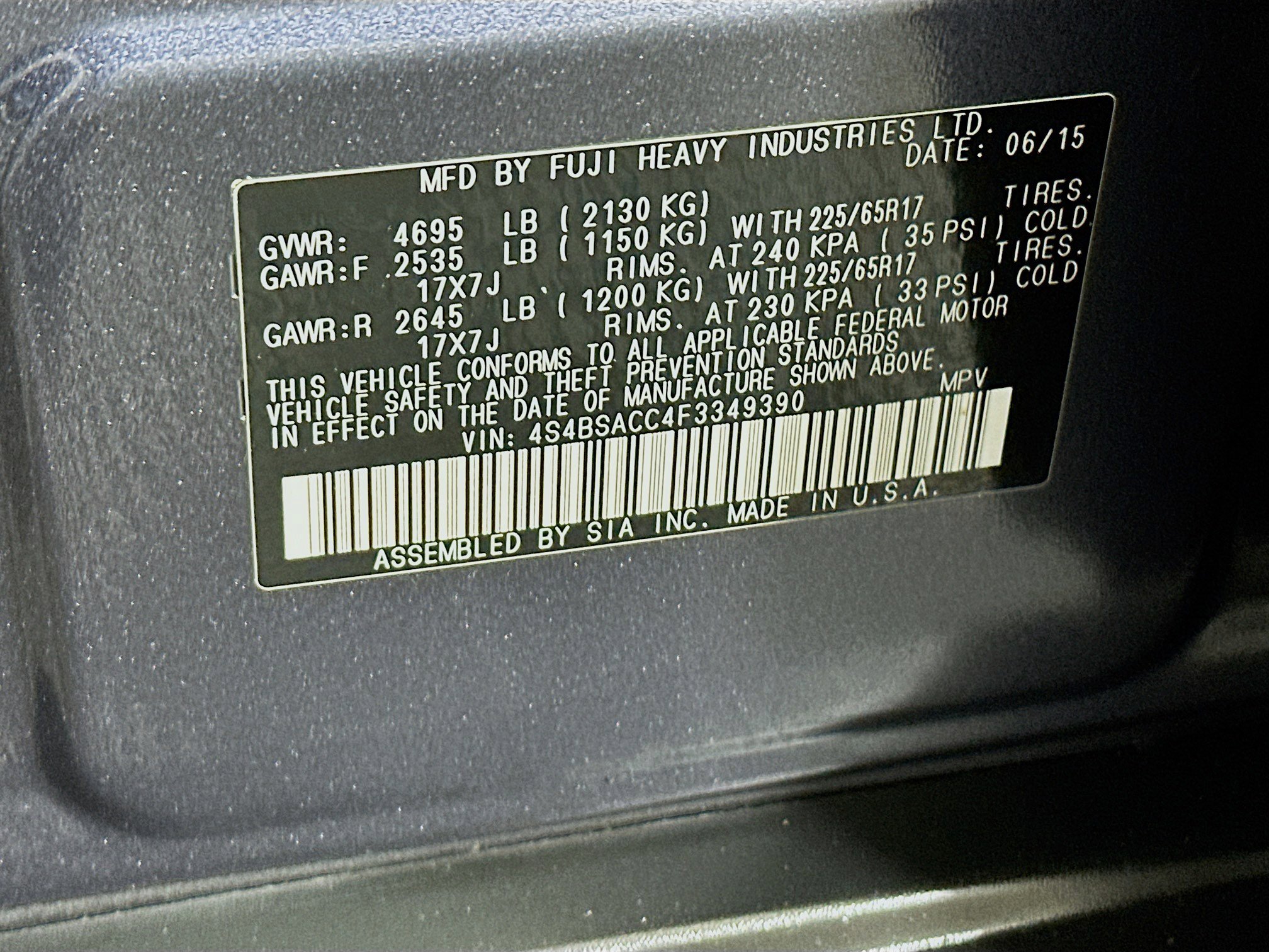 Used 2015 Subaru Outback 2.5i Premium AWD/4WD image 12