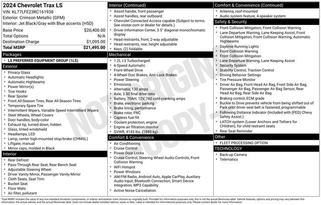 Used 2024 Chevrolet Trax LS FWD image 16