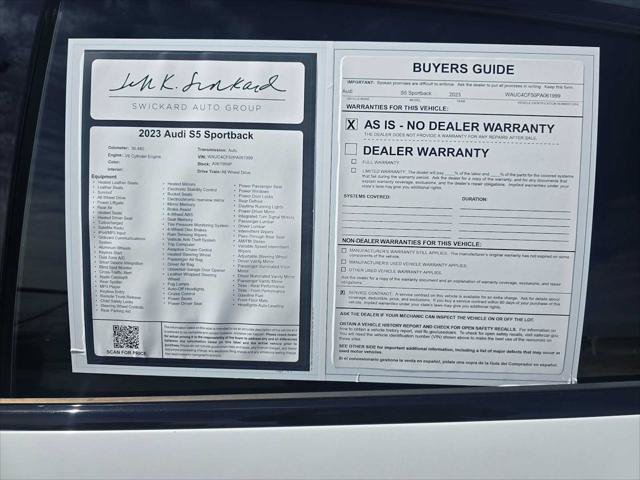 Used 2023 Audi S5 Premium Plus w/ Premium Plus Package AWD/4WD image 16