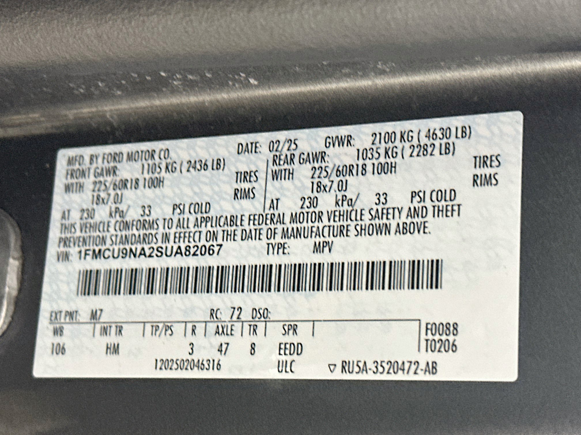 Used 2025 Ford Escape ST-Line Select AWD/4WD image 12