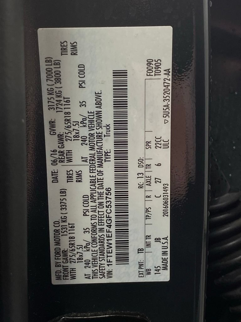 Used 2016 Ford F150 XLT w/ Equipment Group 301A Mid AWD/4WD image 17