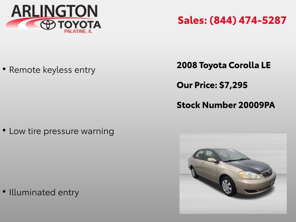 Used 2008 Toyota Corolla LE FWD image 2