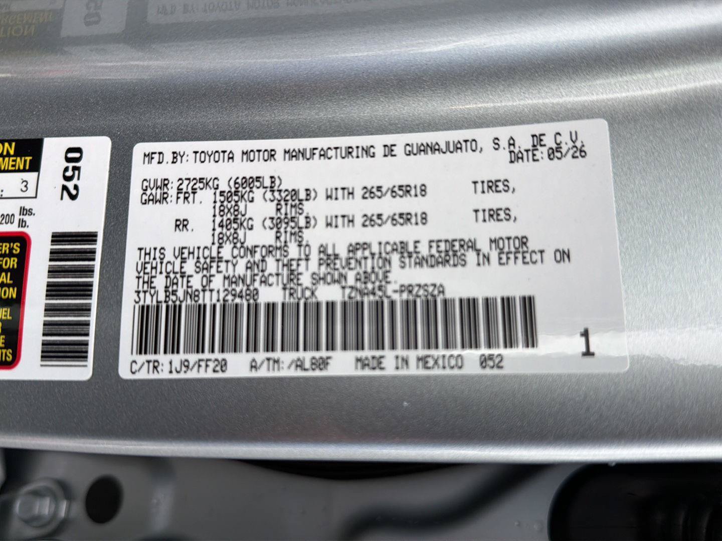 New 2026 Toyota Tacoma SR5 AWD/4WD image 33