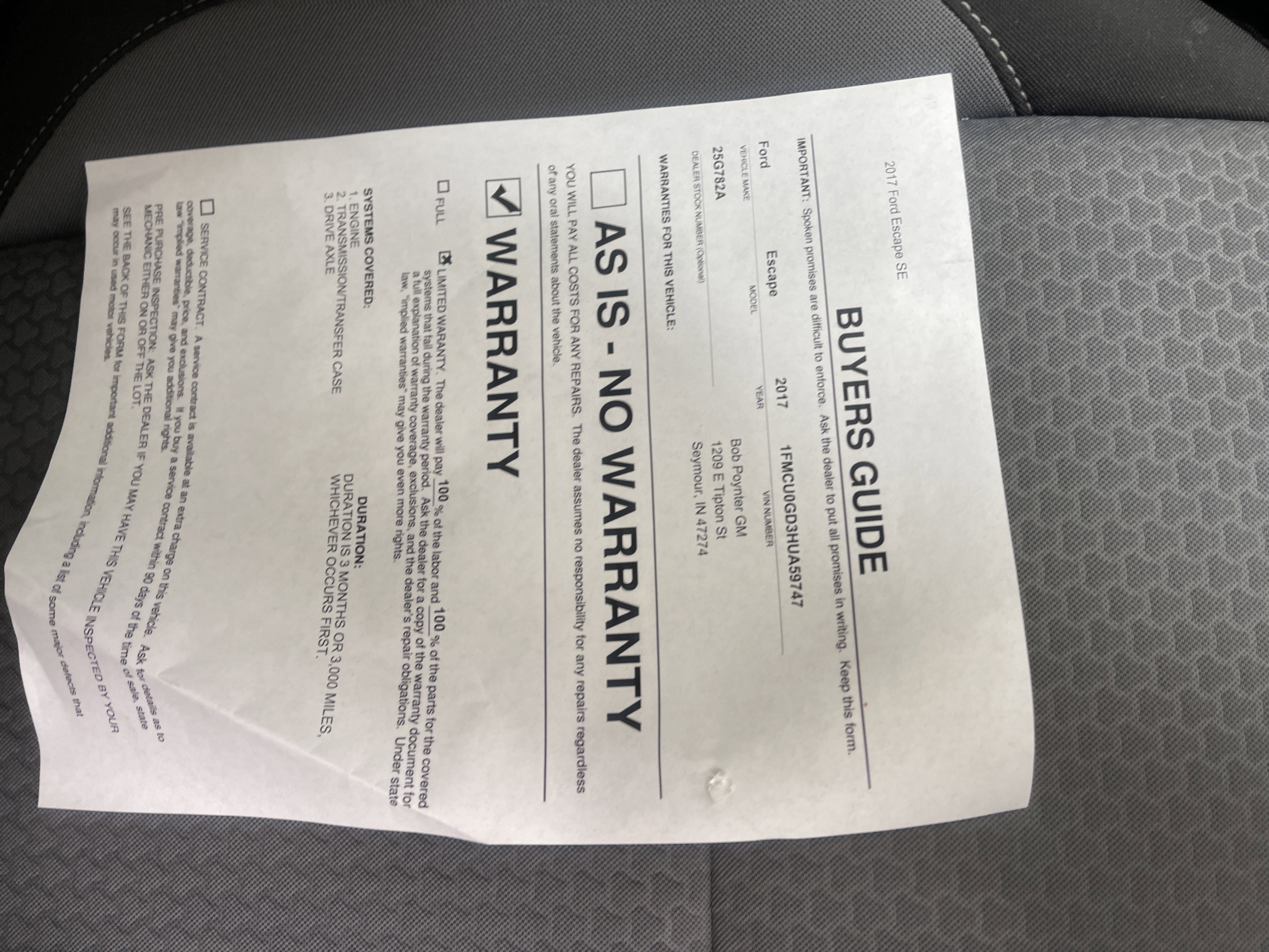 Used 2017 Ford Escape SE image 27