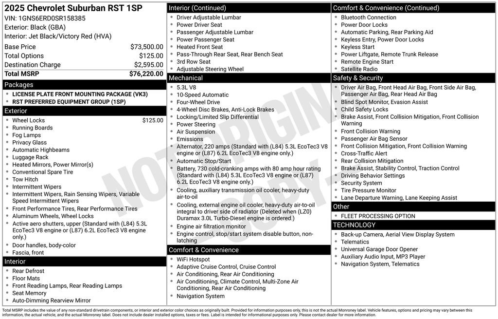 Used 2025 Chevrolet Suburban RST image 49