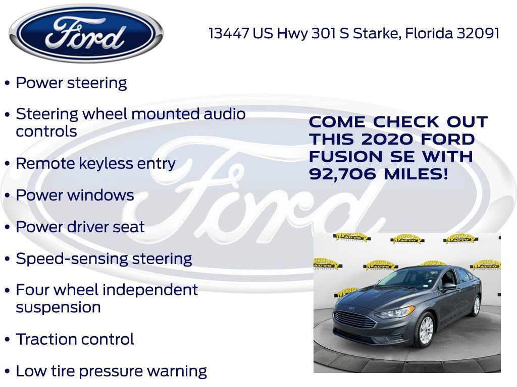 Certified 2020 Ford Fusion SE FWD image 22