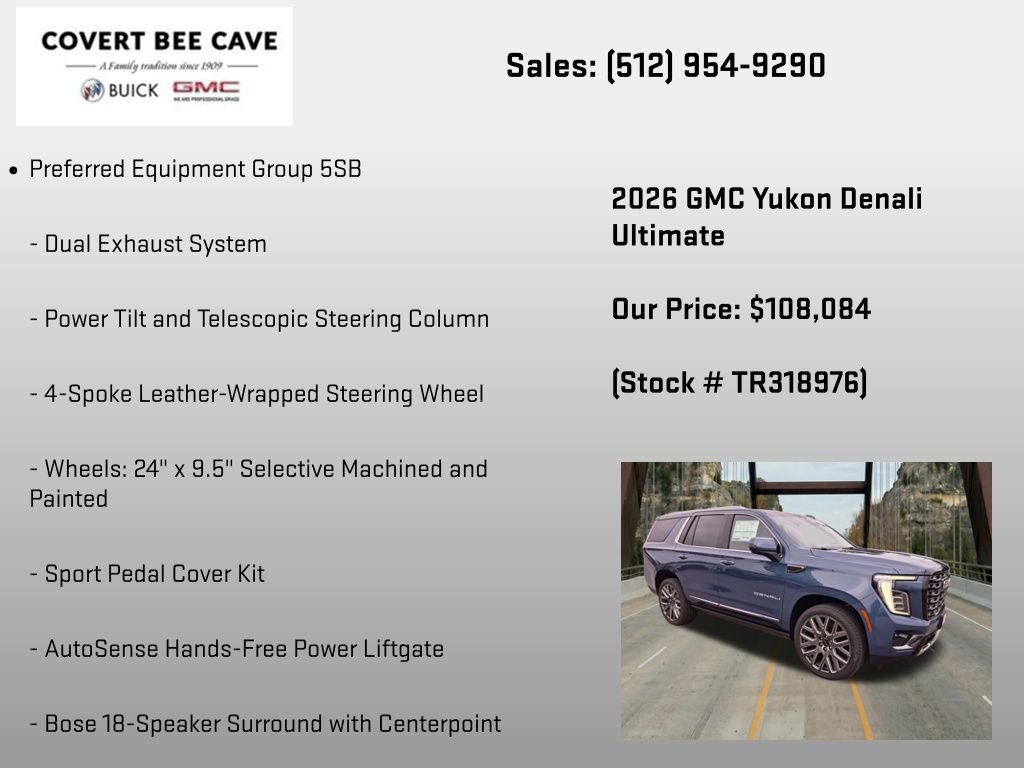 New 2026 GMC Yukon Denali Ultimate AWD/4WD image 18