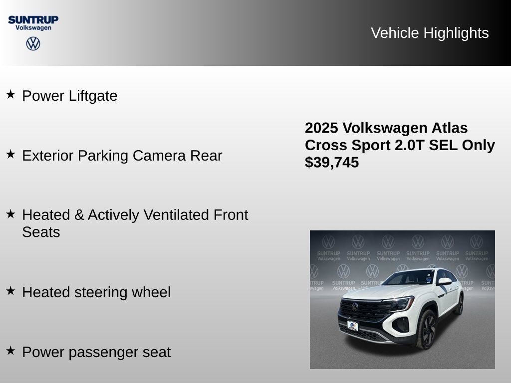 Used 2025 Volkswagen Atlas Cross Sport SEL AWD/4WD image 16