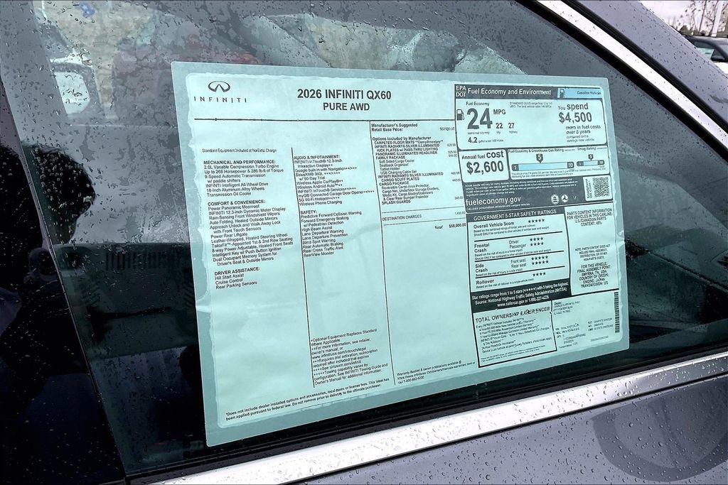 New 2026 INFINITI QX60 Pure AWD/4WD image 14