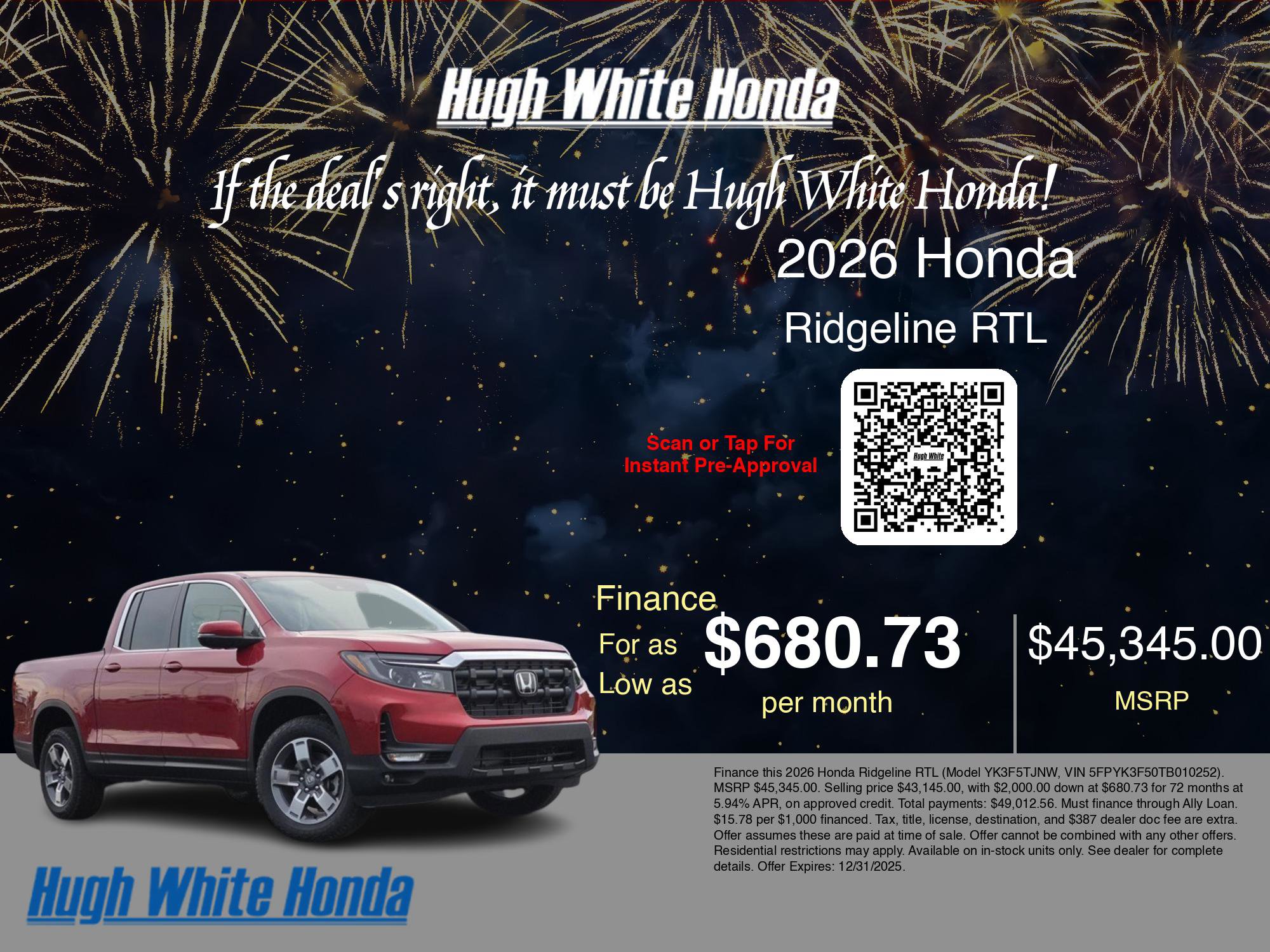 New 2026 Honda Ridgeline RTL image 7