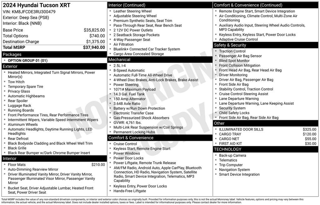 Certified 2024 Hyundai Tucson XRT AWD/4WD image 30