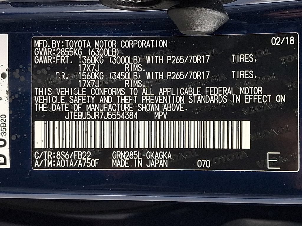 Used 2018 Toyota 4Runner SR5 AWD/4WD image 34