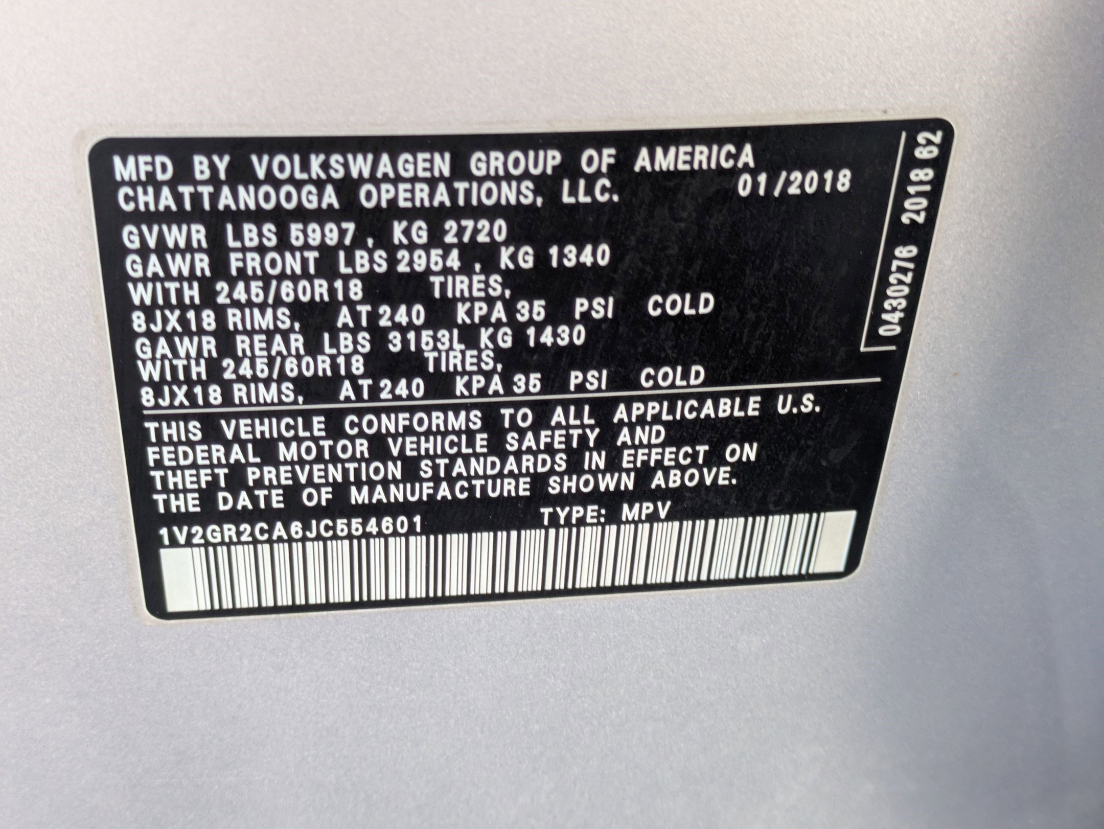 Used 2018 Volkswagen Atlas S image 33