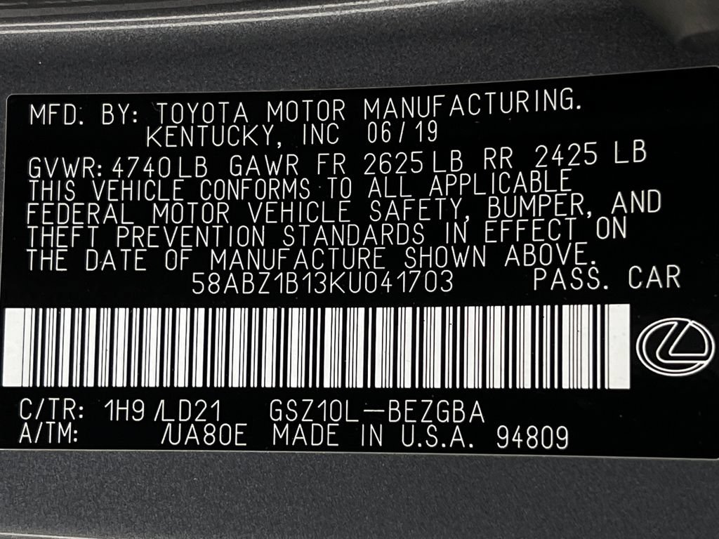 Used 2019 Lexus ES 350 w/ Premium Package FWD image 24