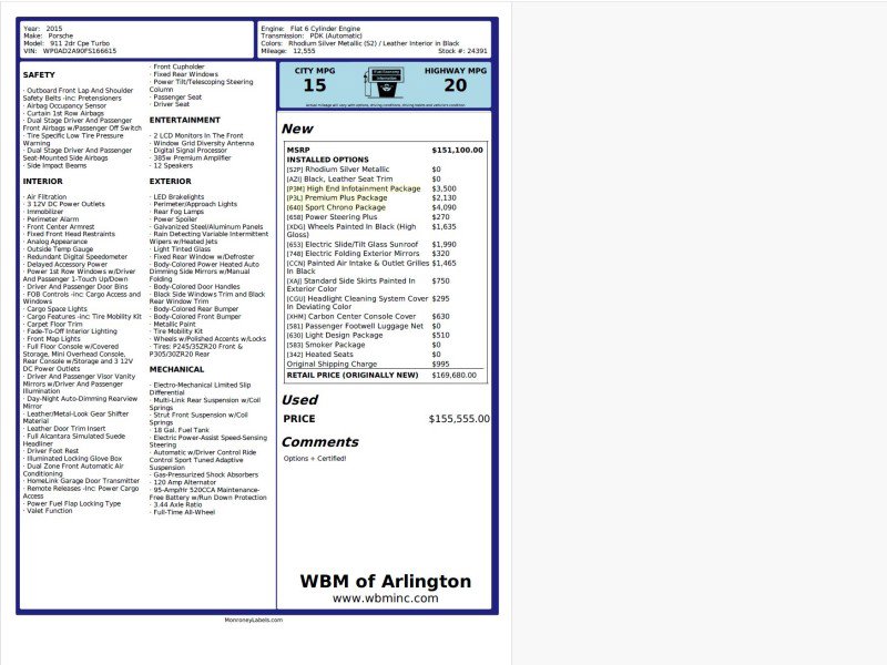 Used 2015 Porsche 911 4 Coupe image 2