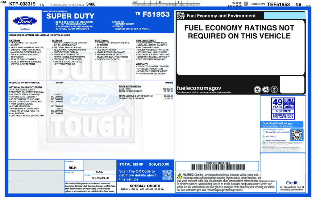 New 2026 Ford F350 XL AWD/4WD image 4