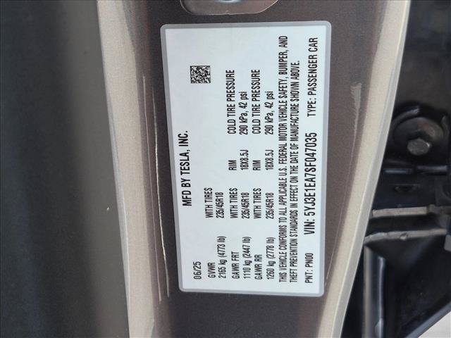 Used 2025 Tesla Model 3 Long Range RWD image 25