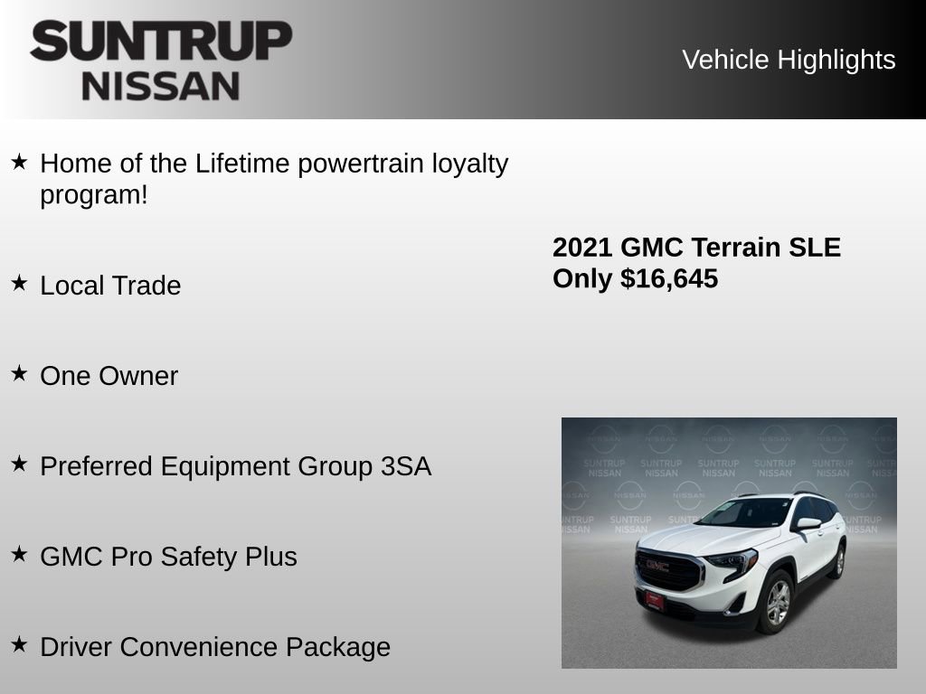 Used 2021 GMC Terrain SLE w/ Driver Convenience Package FWD image 8