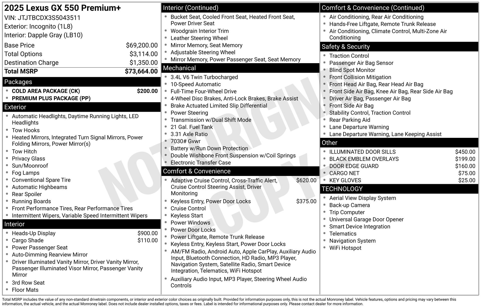 Used 2025 Lexus GX 550 w/ Cold Area Package image 42