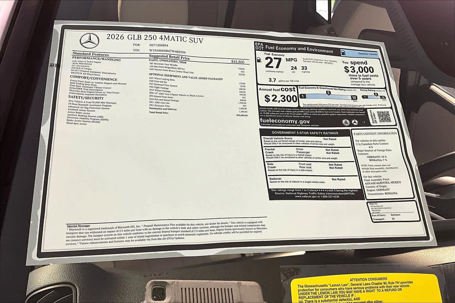 New 2026 Mercedes-Benz GLB 250 4MATIC image 18