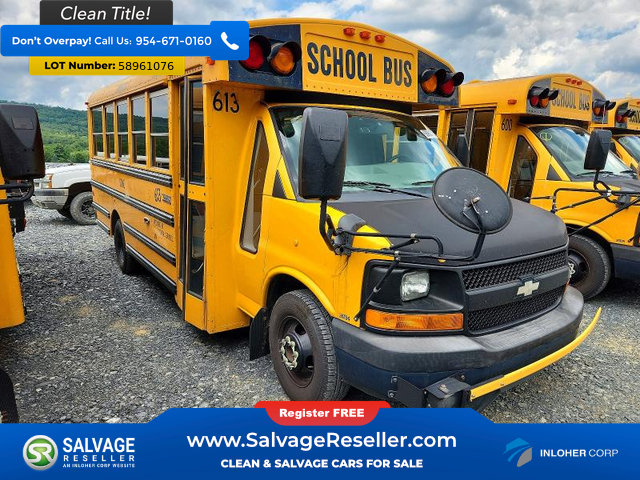 Used 2010 Chevrolet Express 3500 Extended w/ School Bus Package RWD image 1