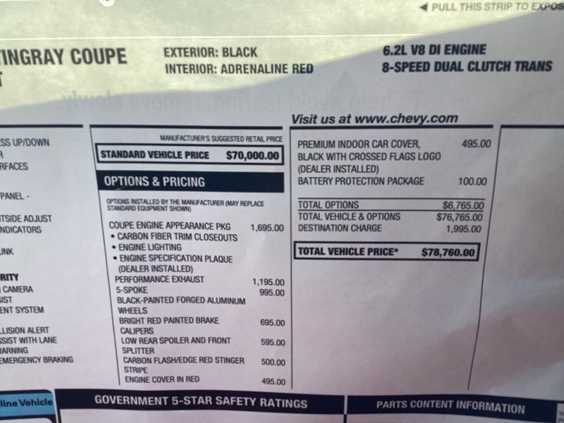 New 2026 Chevrolet Corvette Stingray Coupe image 37