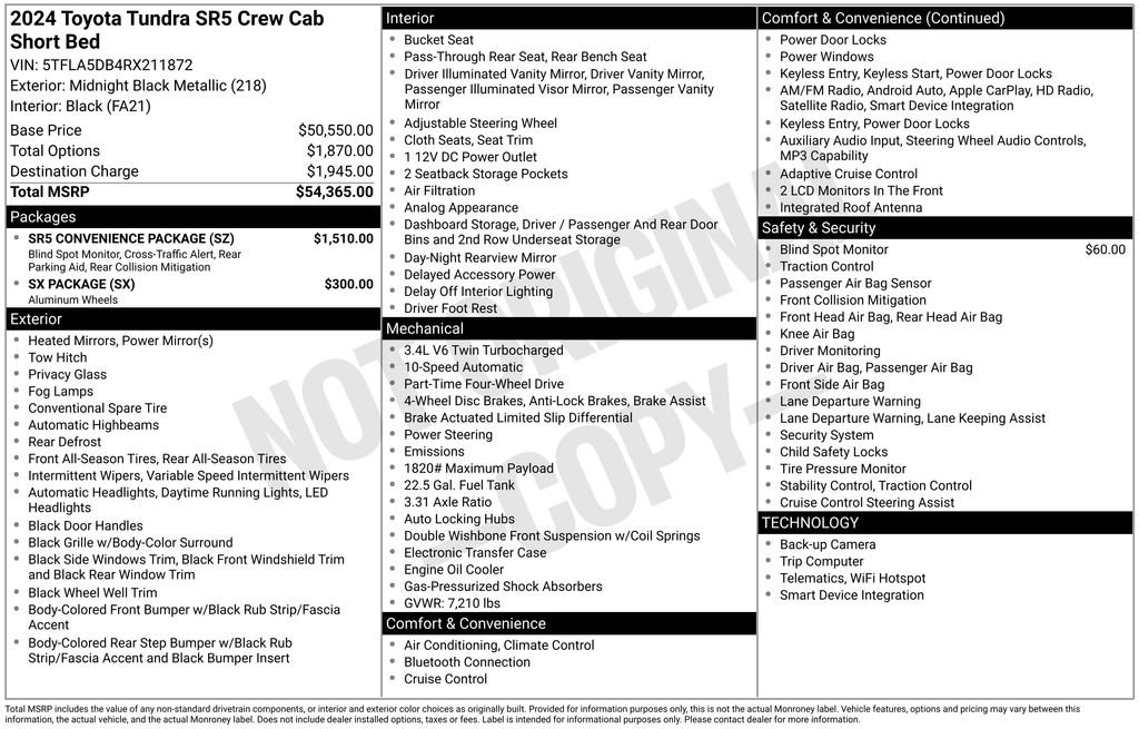Used 2024 Toyota Tundra SR5 w/ SR5 Convenience Package AWD/4WD image 25