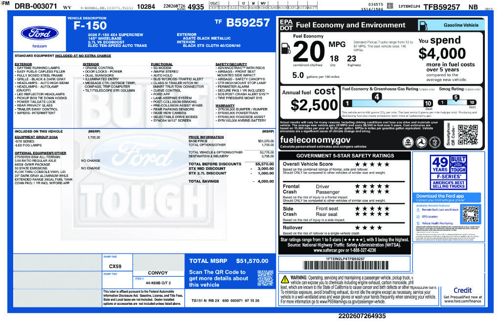 New 2026 Ford F150 STX w/ Equipment Group 200A AWD/4WD image 23