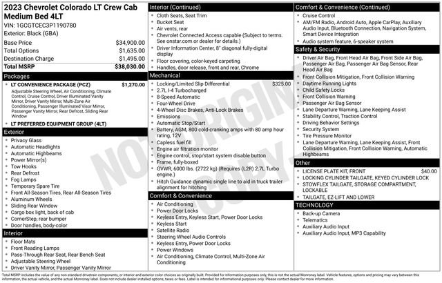 Used 2023 Chevrolet Colorado LT w/ LT Convenience Package AWD/4WD image 34