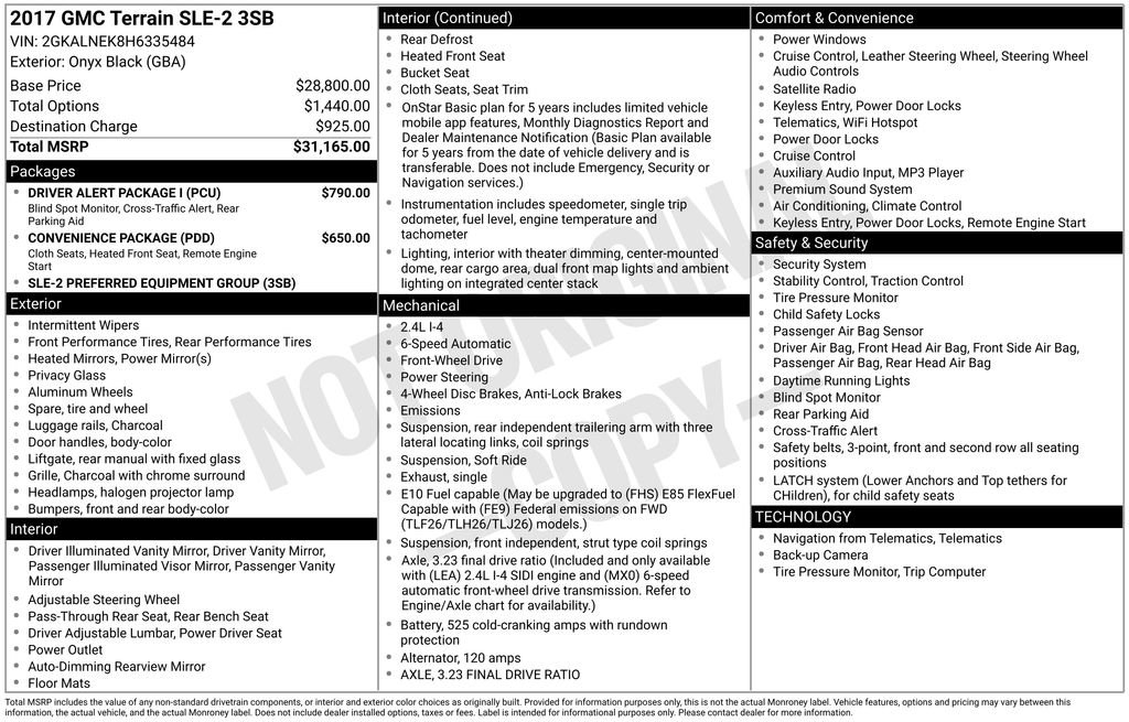 Used 2017 GMC Terrain SLE w/ Driver Alert Package I image 24