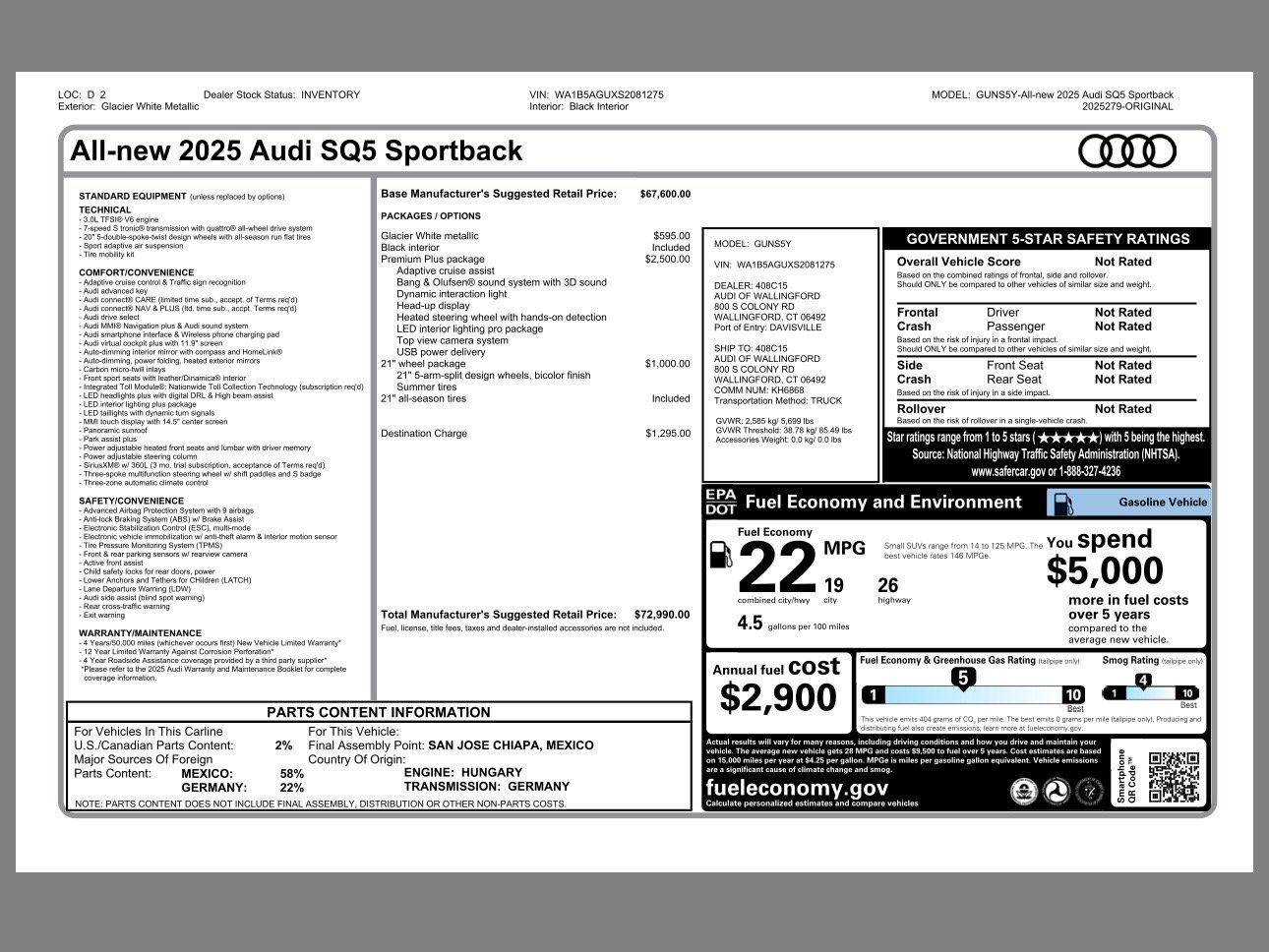 New 2025 Audi SQ5 Premium Plus image 45