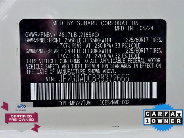 Certified 2024 Subaru Crosstrek 2.0i Premium image 29