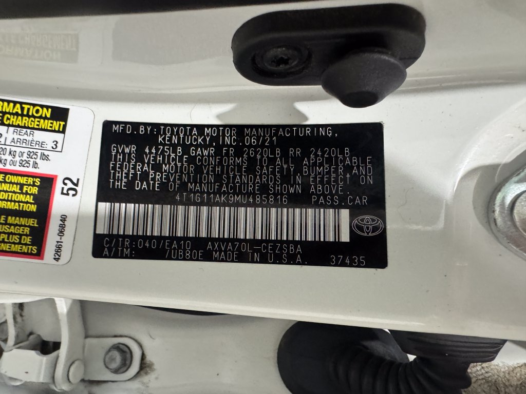 Used 2021 Toyota Camry SE FWD image 39