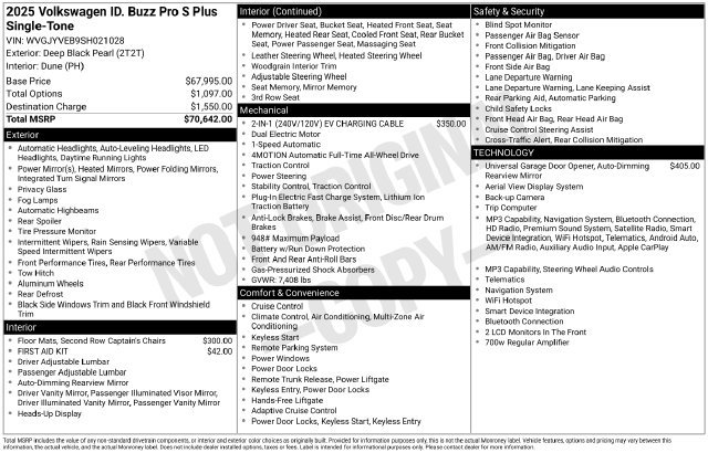 Used 2025 Volkswagen ID. Buzz Pro S Plus AWD/4WD image 10