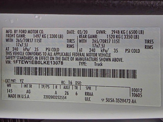Used 2020 Ford F150 XL w/ XL Power Equipment Group AWD/4WD image 39