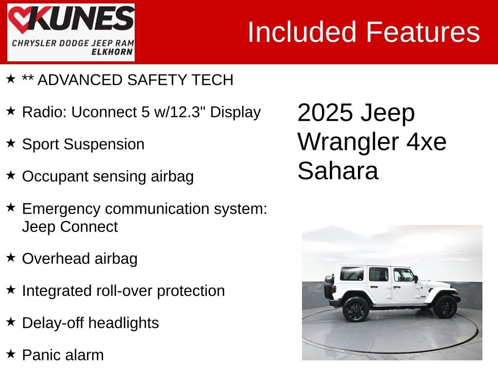Used 2025 Jeep Wrangler Unlimited Sahara w/ Safety Group AWD/4WD image 3